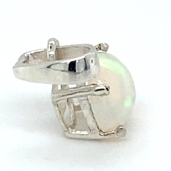 Precious Opal 1.20ct Platinum Solid Silver Pendant - Picture 4 of 6
